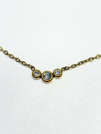 Minimalist Three Stones Necklace
