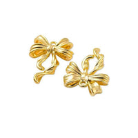 Gold Ribbon Bow Charm