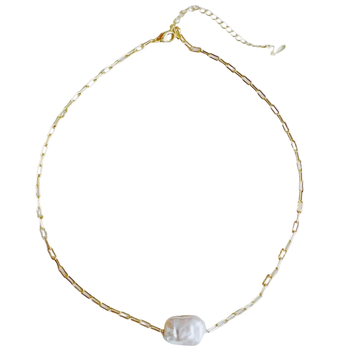 Hannah Baroque Pearl Chain Necklace