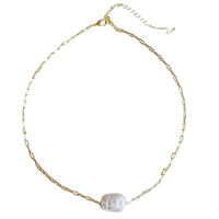 Hannah Baroque Pearl Chain Necklace