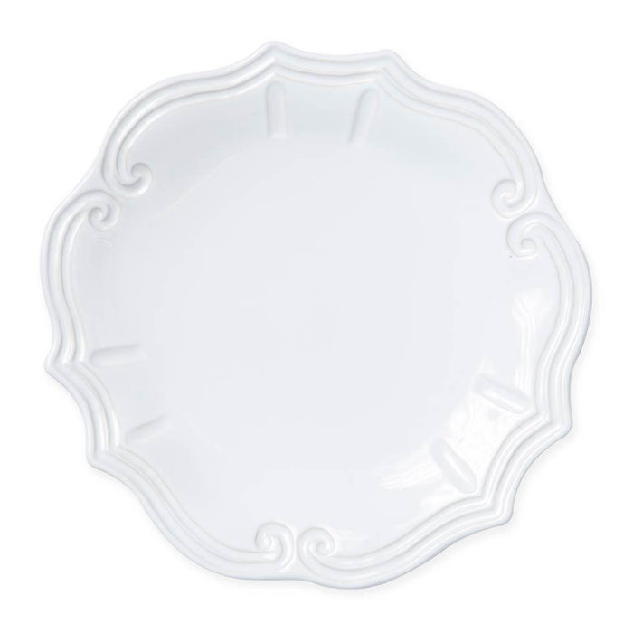 VIETRI Incanto Stone White Baroque Dinner Plate