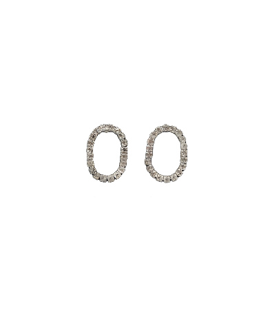 Oval CZ Studs