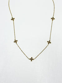 Dot Dot Golden Cross Necklace