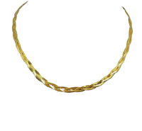 3 Layer Snake Bone Chain 18K Gold Plated Steel Necklace