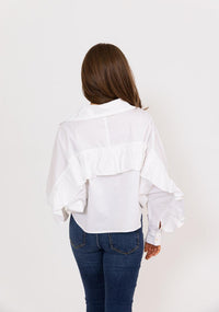 Solid Ruffle Back Top