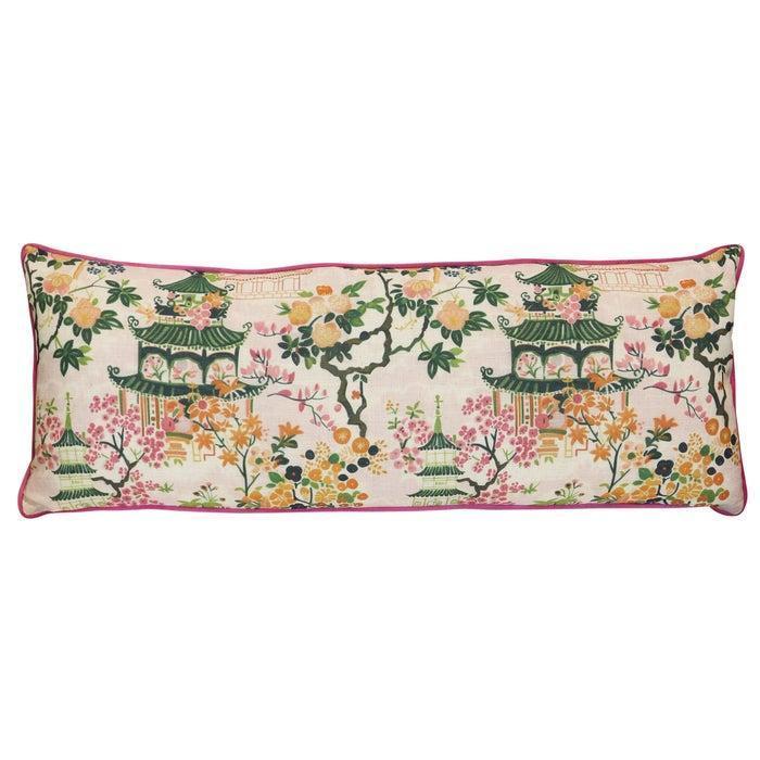 Pagoda Blooms Pillow 36"x14"