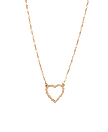 Pave Heart Pendant Necklace Set