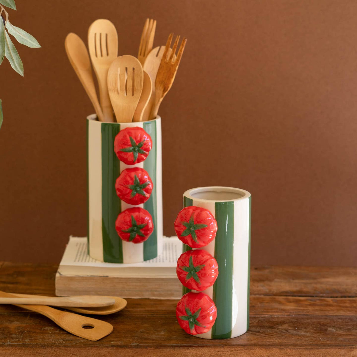 Small Striped Tomato Vase