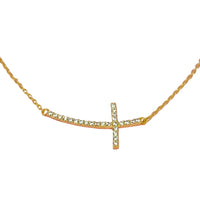 Shiny Side Cross Necklace