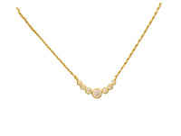 Elegant Jewel Link Charm Necklace