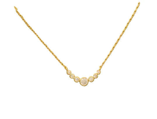 Elegant Jewel Link Charm Necklace