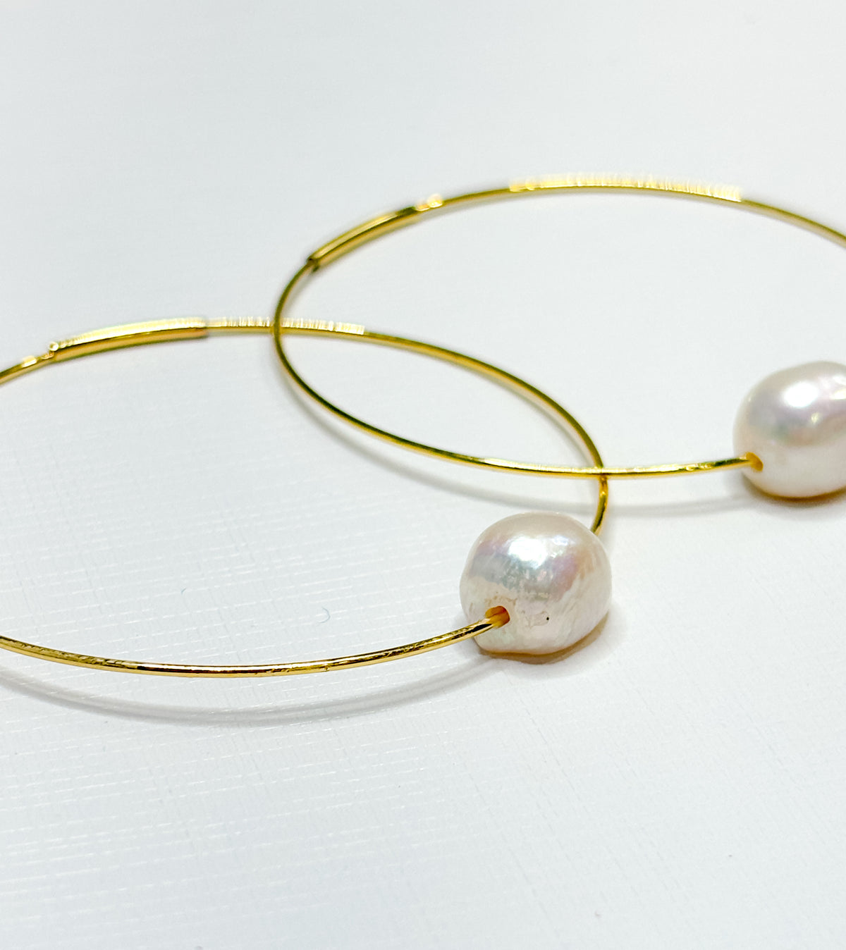 Solo Freshwater Pearl Hoop Earrings