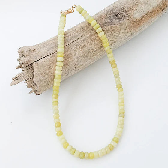 Virtue: Rondelle Gemstone Layering Necklace 18”