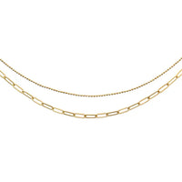 Waterproof Gold Paperclip Layered Choker
