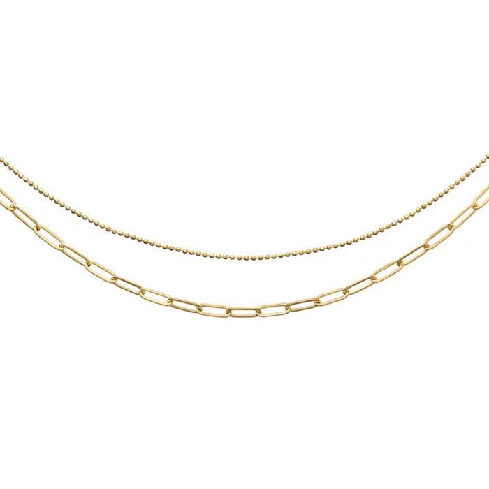 Waterproof Gold Paperclip Layered Choker
