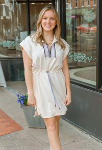 The Leslie Dress in Ecru