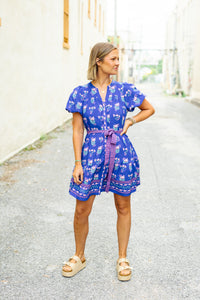Mary Square: Addison Dress | Petal Keepsake Blue