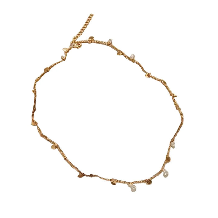 18K Stainless Steel Tarnish Free Disc Necklace