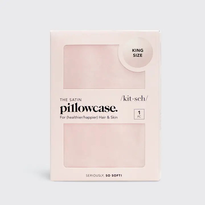 Kitsch: Standard Satin Pillowcase - Blush