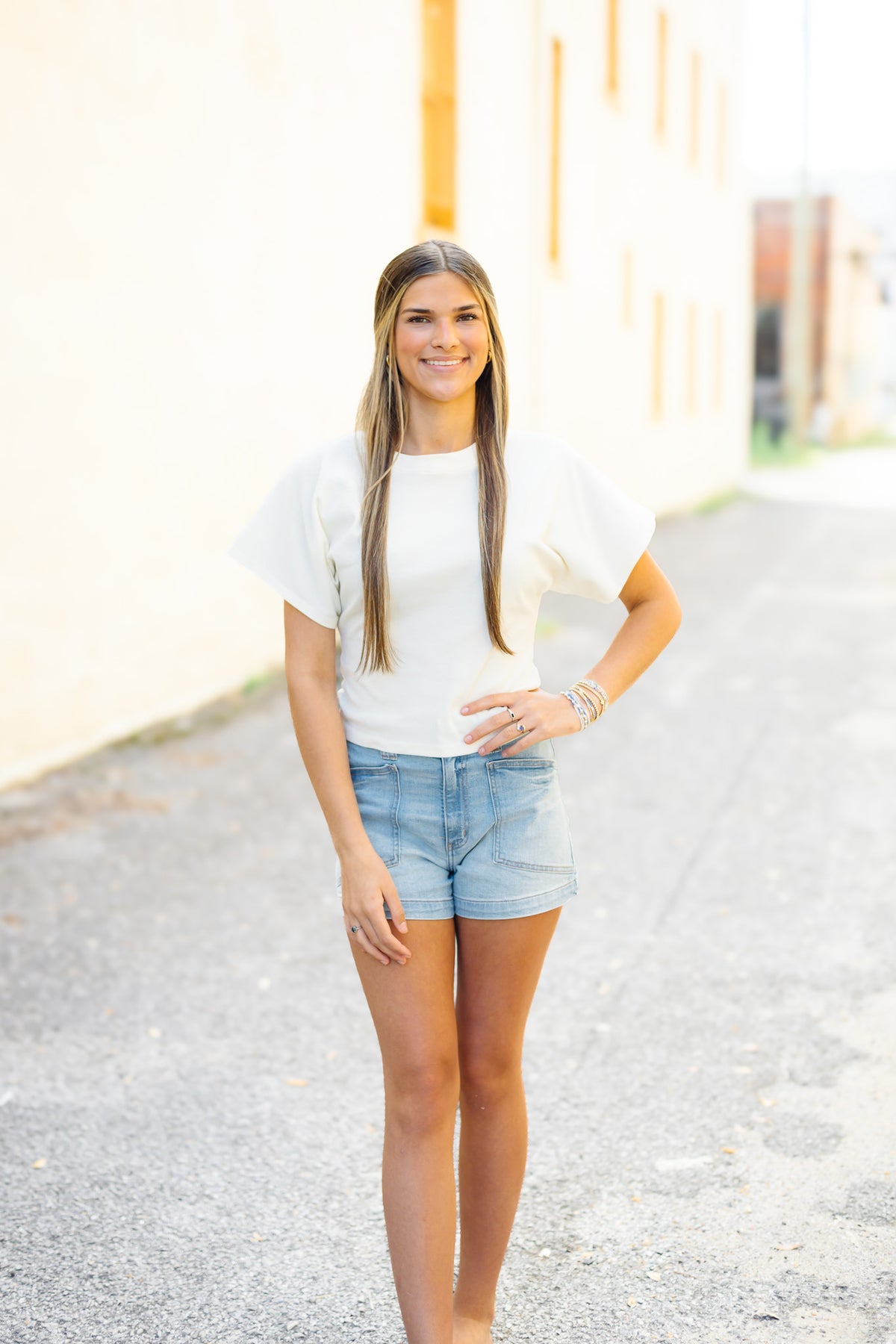 Necessitees: Angel Crew Tee Reg Ivory