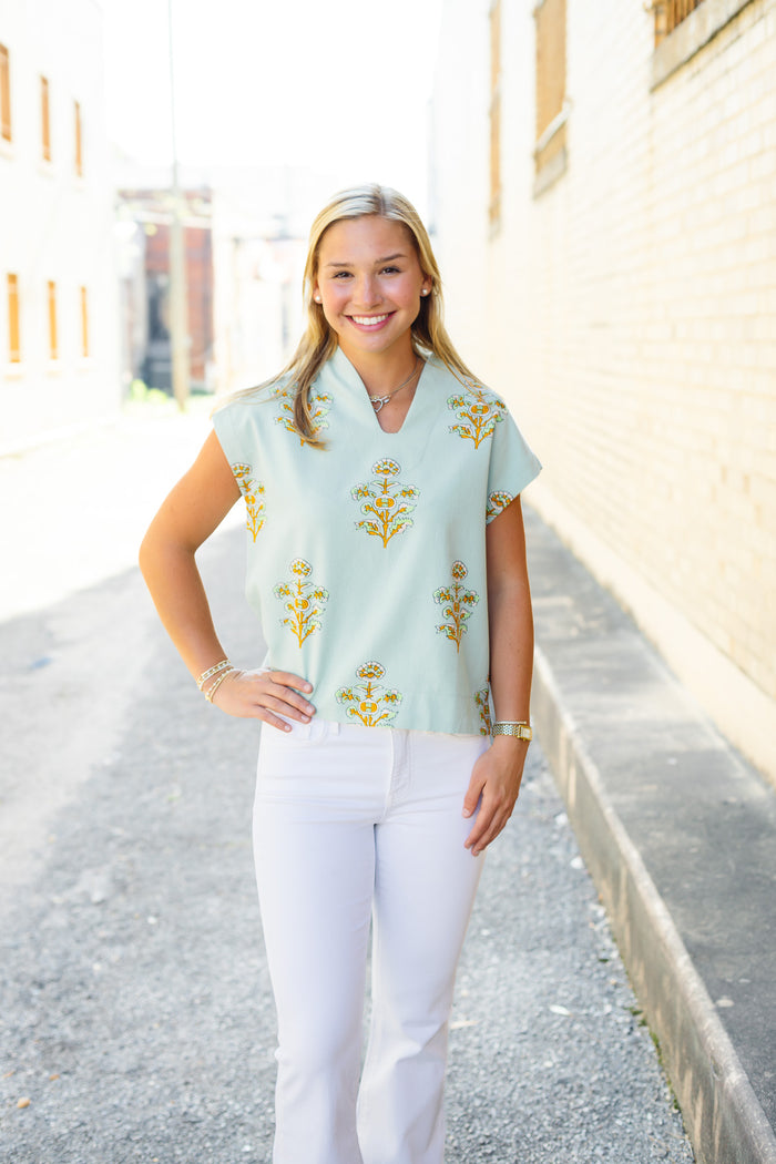 Ivy Jane: Printed Popover Top