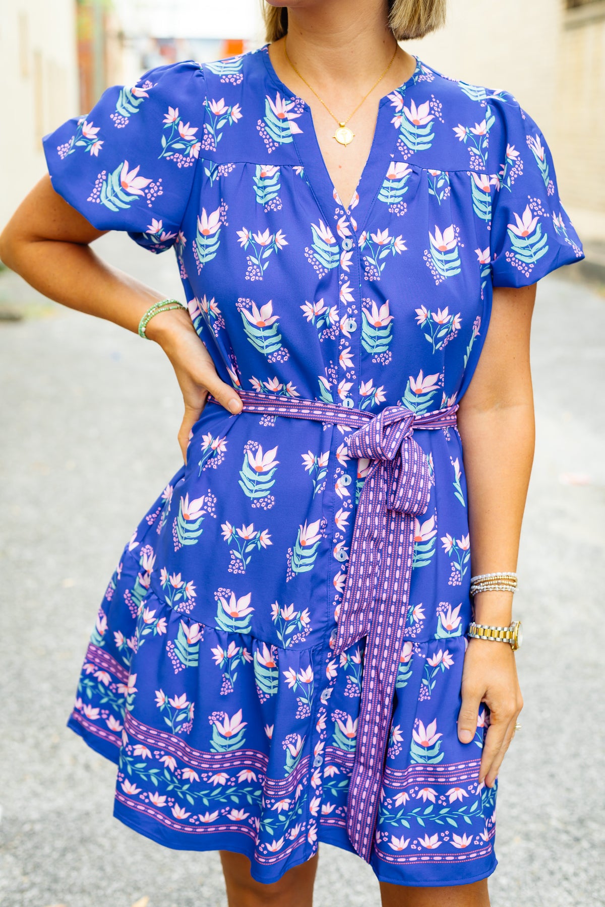 Mary Square: Addison Dress | Petal Keepsake Blue