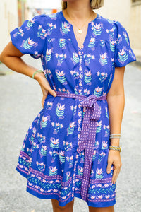 Mary Square: Addison Dress | Petal Keepsake Blue