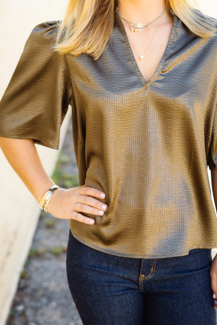 The Armana Top in Olive