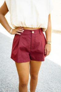 The Gala Shorts in Burgundy