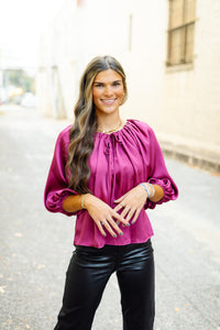 The Aster Top in Burgundy