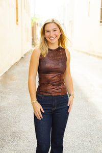 The Charleston Tank in Chocolate