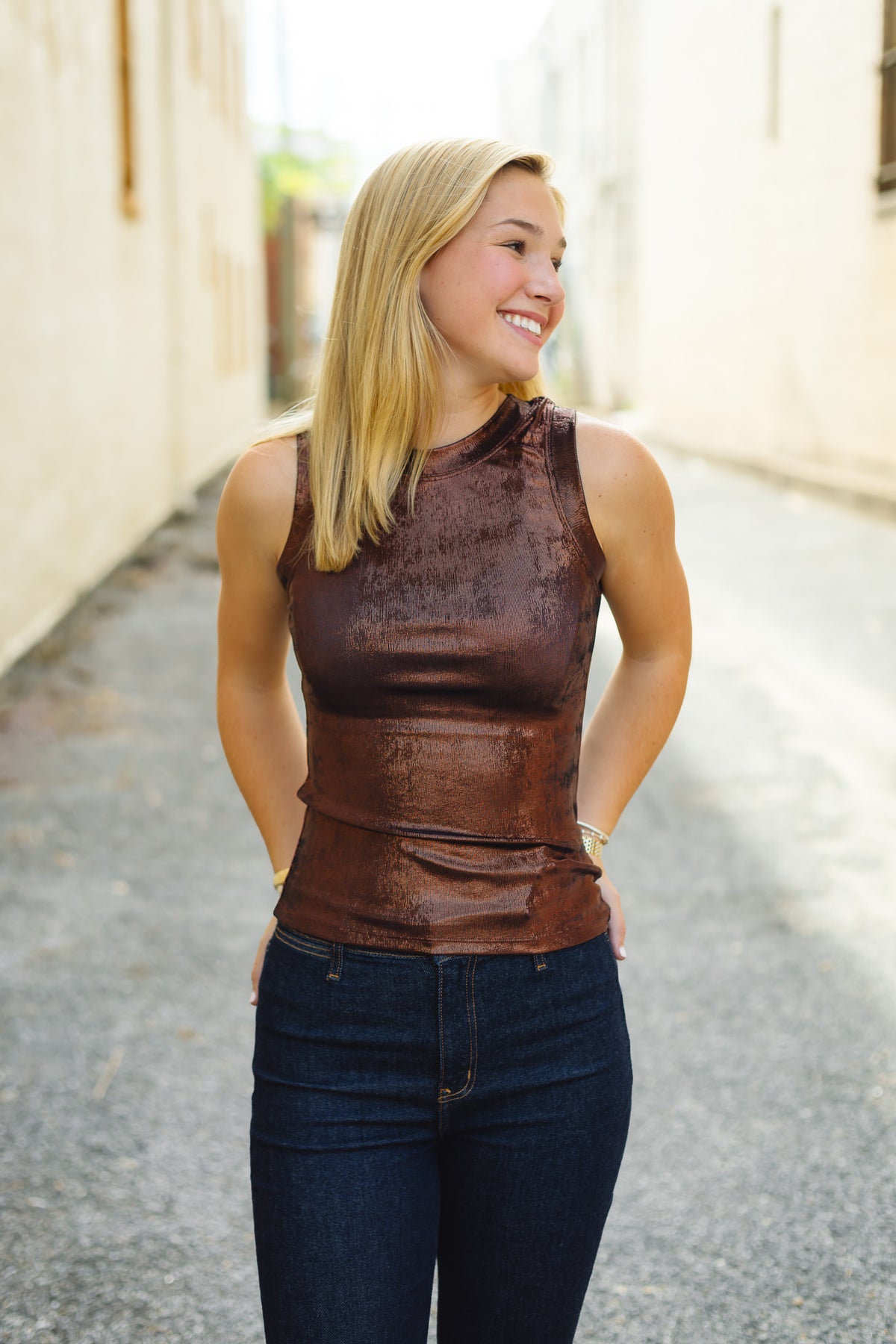 The Charleston Tank in Chocolate