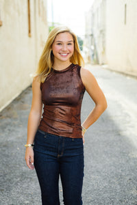 The Charleston Tank in Chocolate