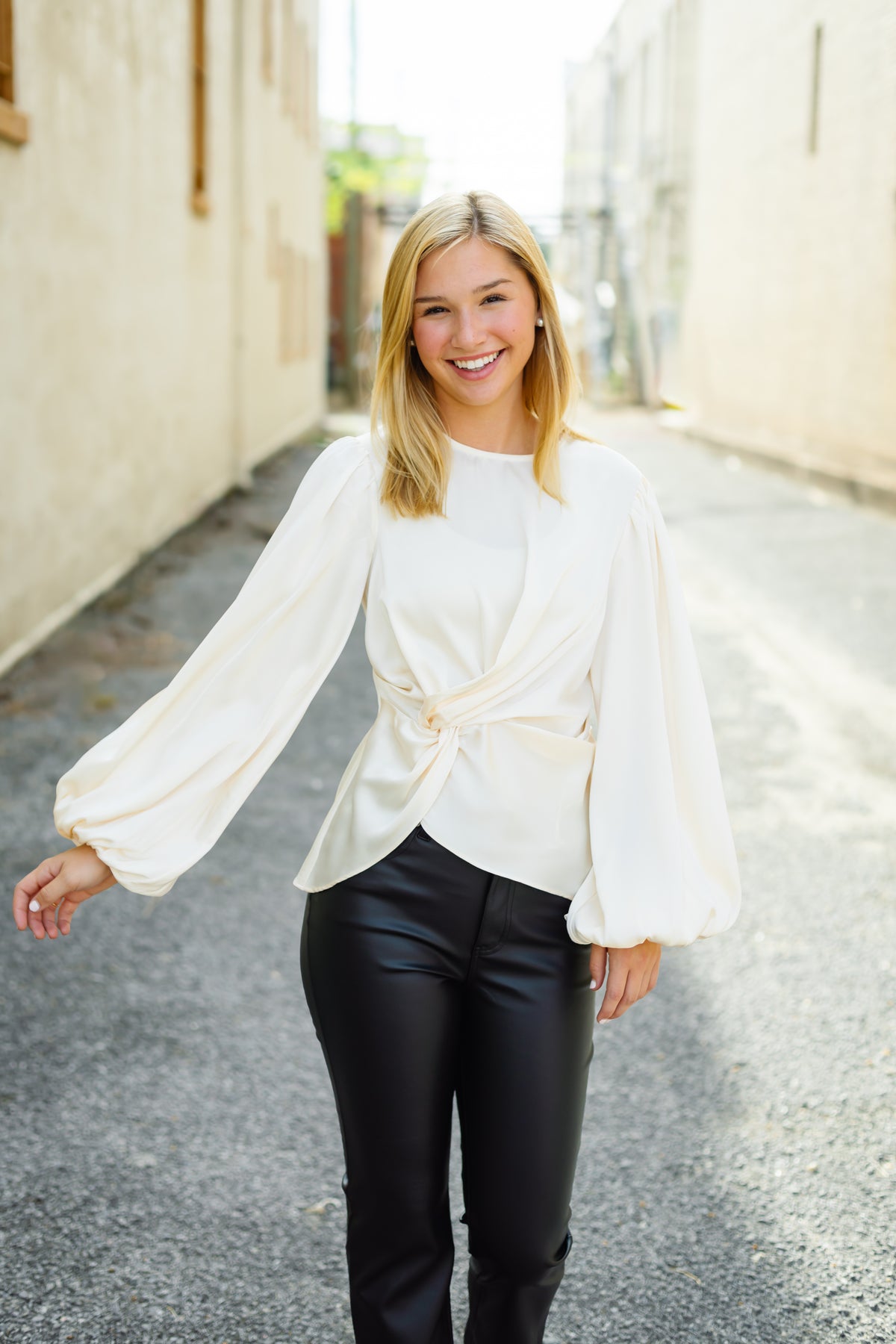 The Ester Top in Cream