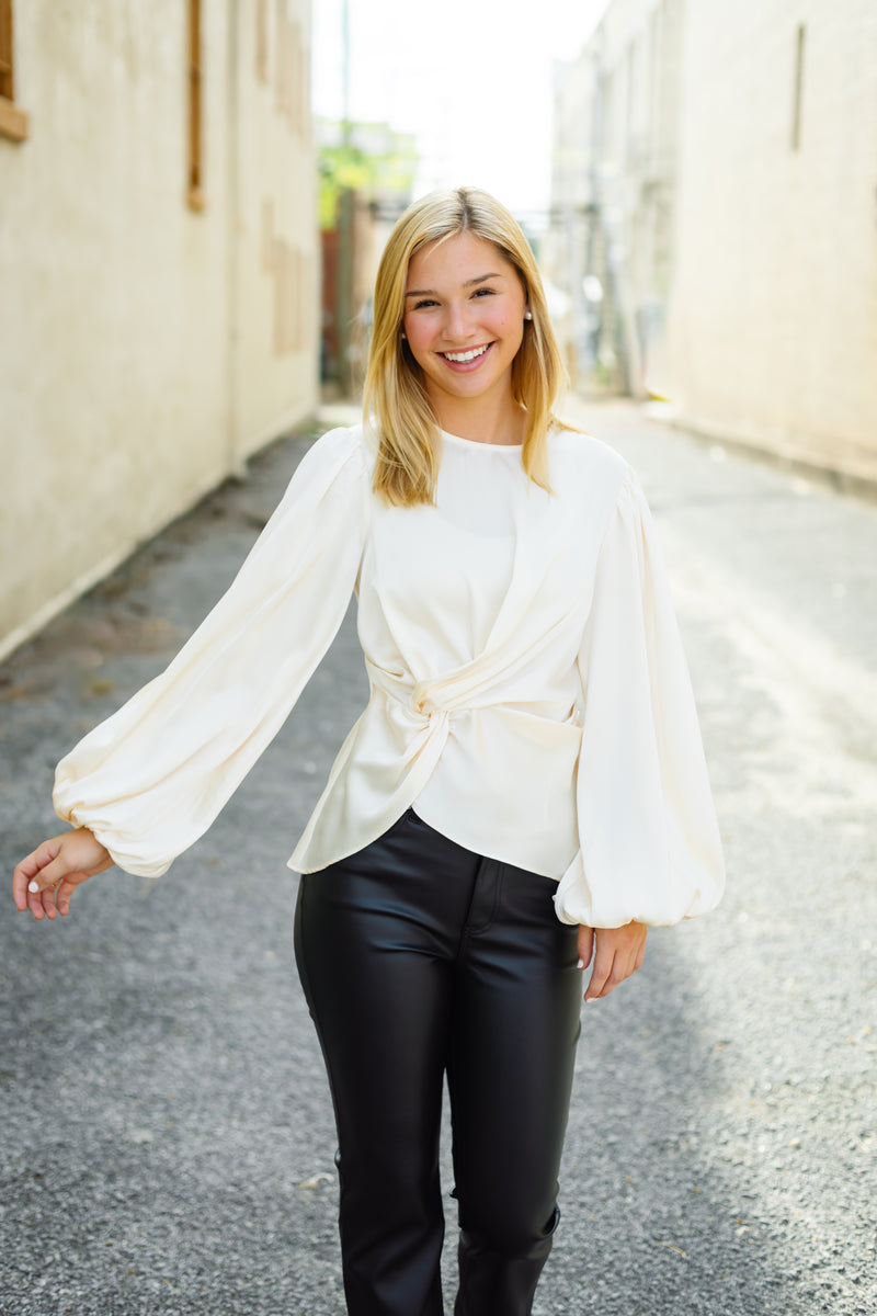 The Ester Top in Cream