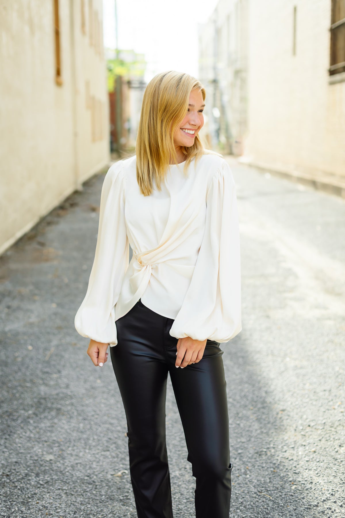 The Ester Top in Cream