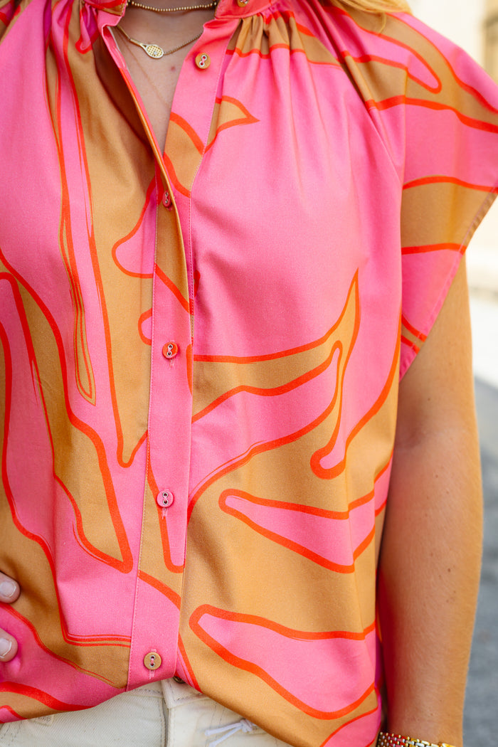 CROSBY BY MOLLIE BURCH: BILLIE TOP IN PRESSED FLORAL
