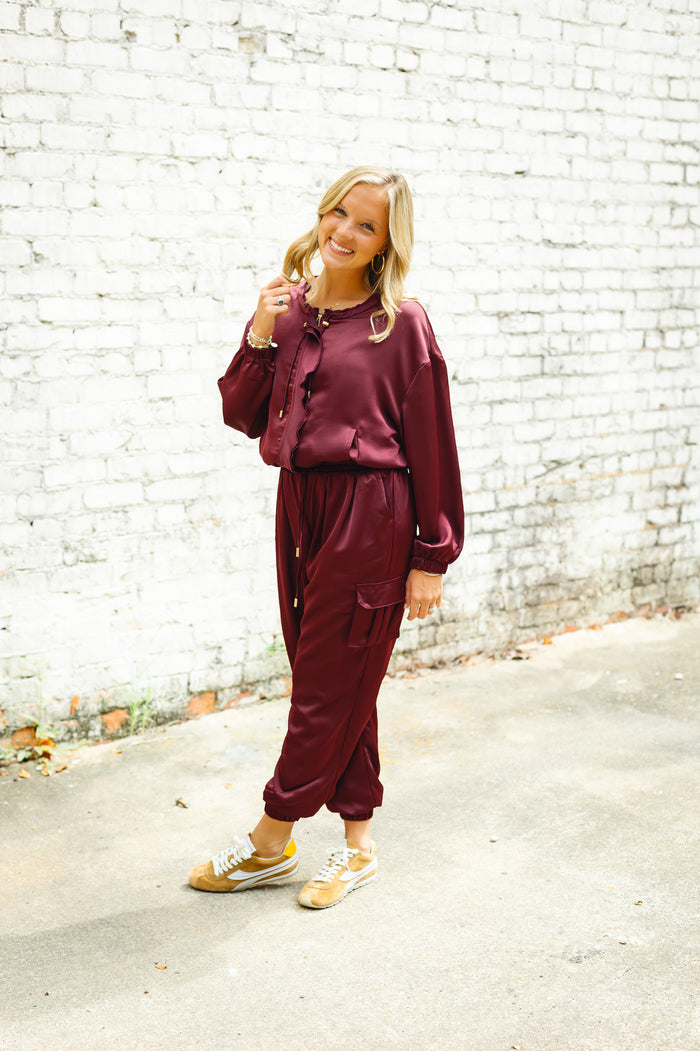 The Casablanca Nights Jacket in Burgundy