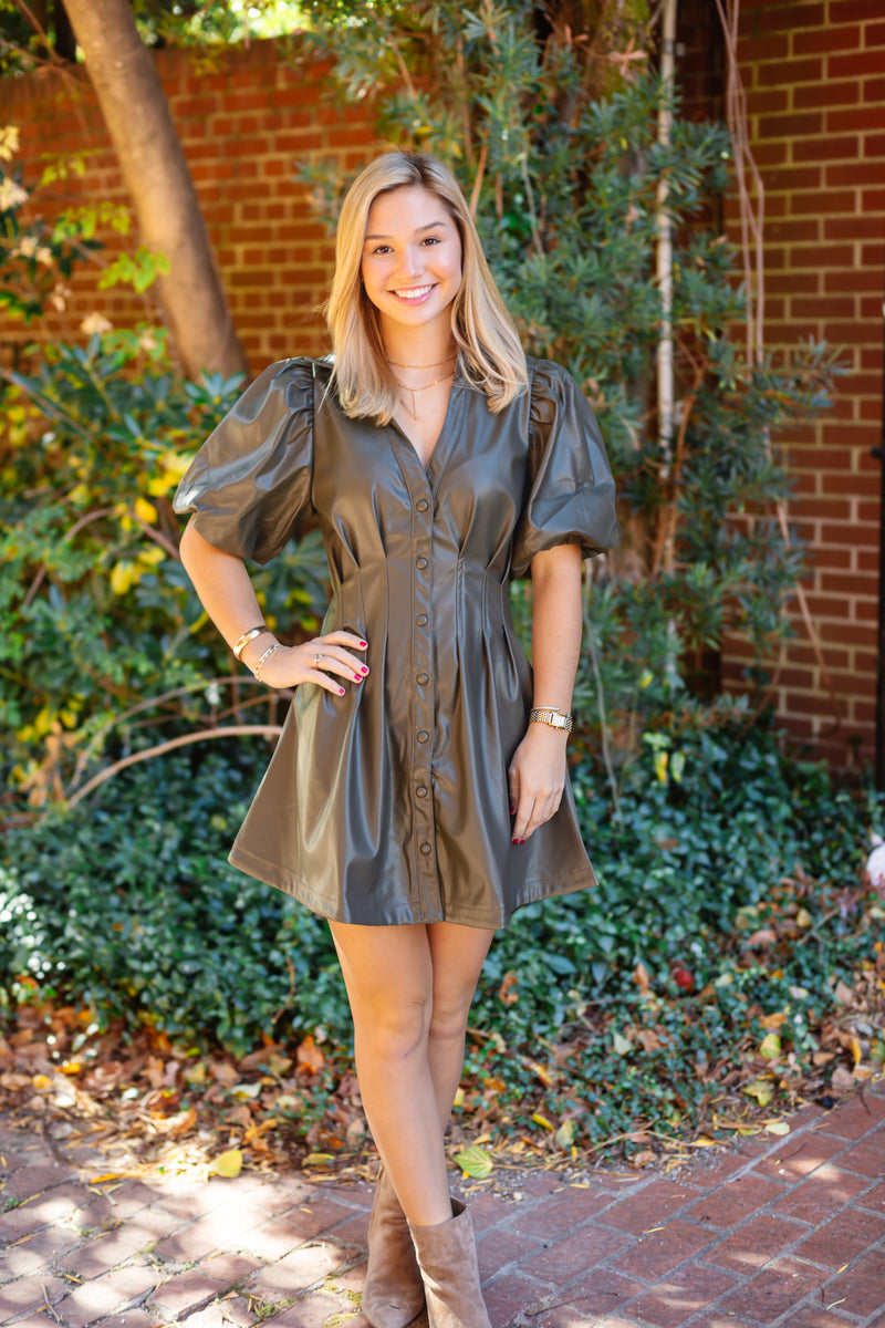 The Rylee Dress in Olive