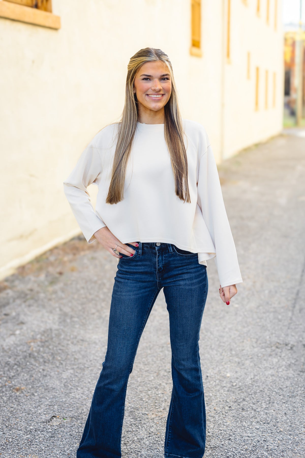 The Norah Pullover in Cream