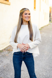 The Norah Pullover in Cream