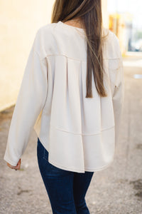 The Norah Pullover in Cream
