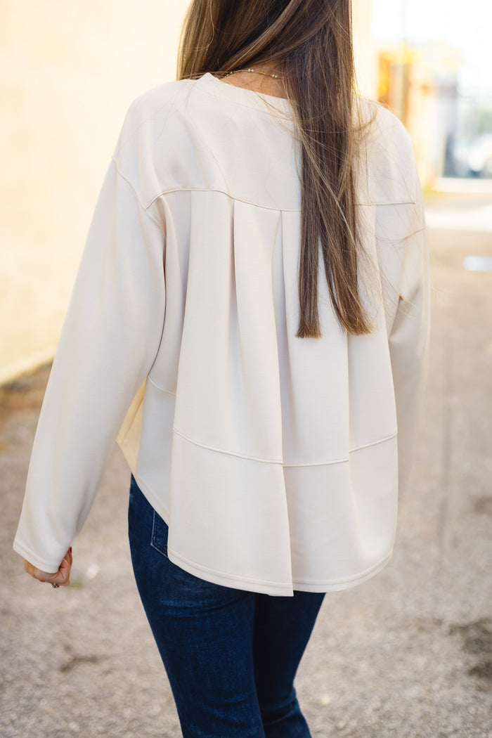 The Norah Pullover in Cream