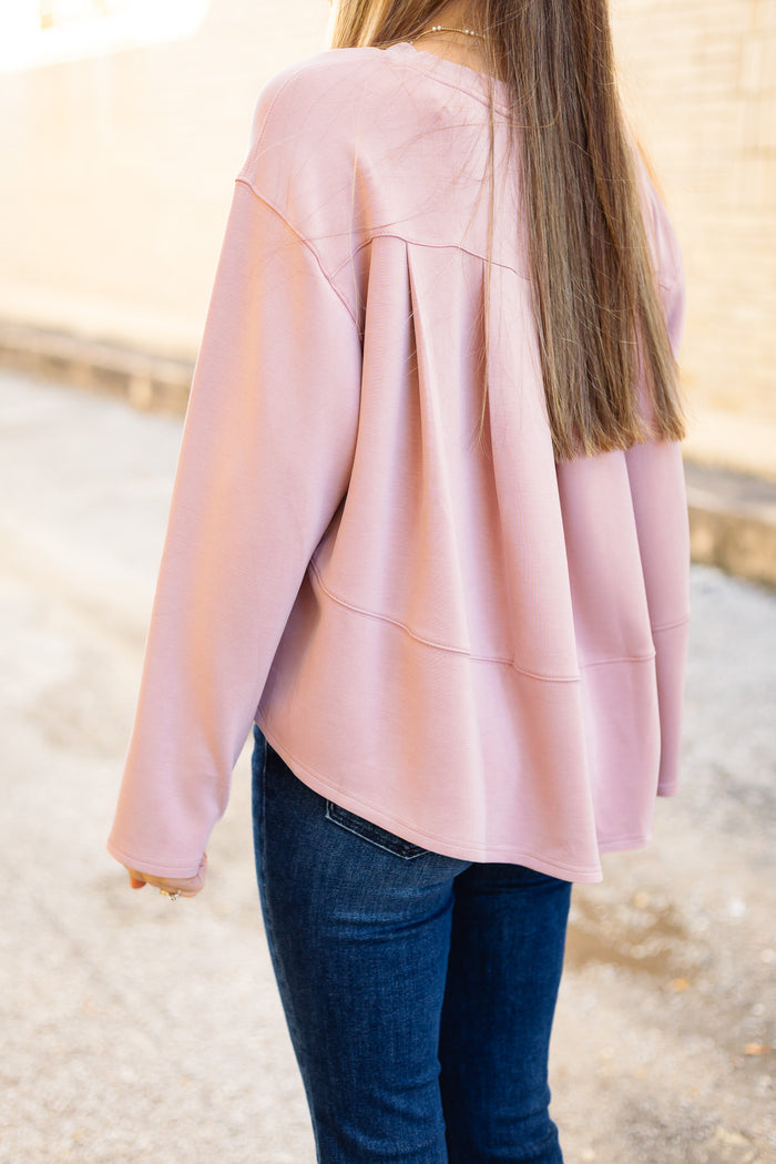 The Norah Pullover in Pink
