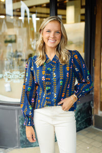 The Levona Top in Midnight