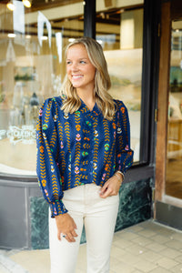 The Levona Top in Midnight