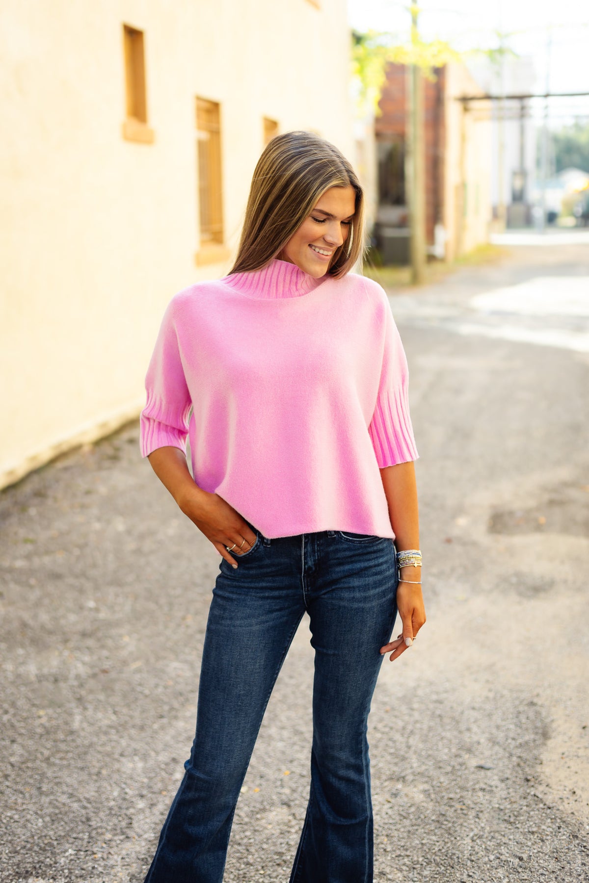 Rain + Rose: Maple Sweater in Pink