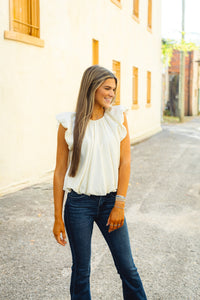 The Della Top in Cream