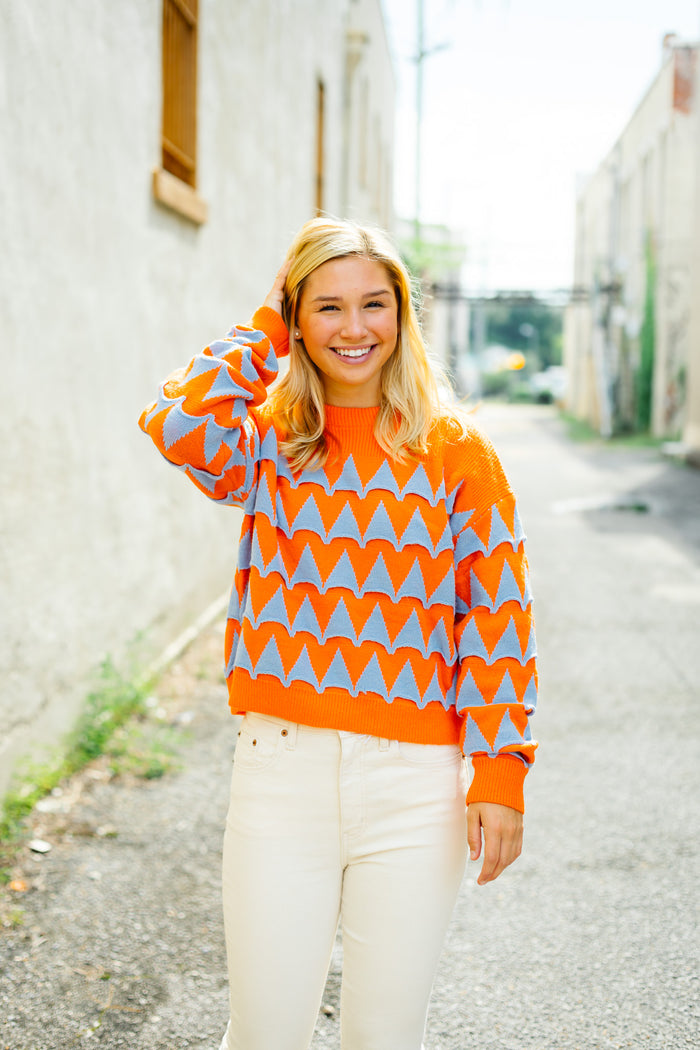 The Timsy Sweater in Orange