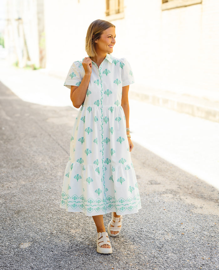 Mary Square: Jema Dress | Bell Blooms Blue